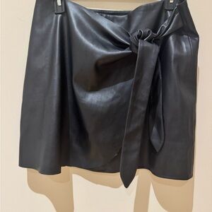 Modern Citizen Black Mini Skirt with Front Tie